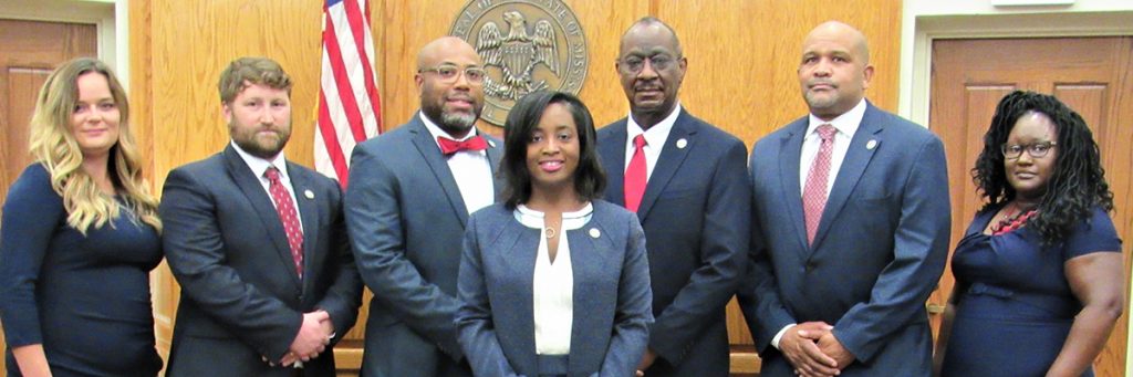 District Attorney Team(left to right) Amber Brewer, Price D. Henley, Keith Denson, Daniella M. Shorter, Terry Wallace, Patrick E. Beasley, Raquel Rankin