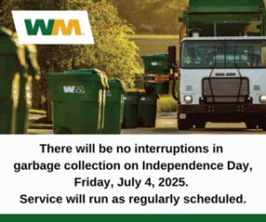Garbage pickup notice